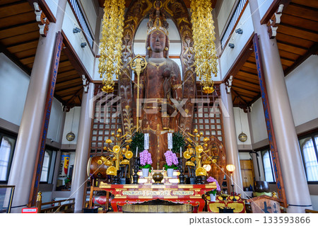 東京港區永平寺分寺長谷寺觀音殿內的麻布大觀音(十一面觀音菩薩立像) 東京港區永平寺分寺長谷寺觀音殿內的麻布大觀音(十一面觀音菩薩立像) 133593866