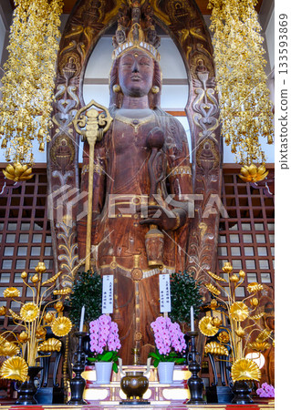 東京港區永平寺分寺長谷寺觀音殿內的麻布大觀音(十一面觀音菩薩立像) 東京港區永平寺分寺長谷寺觀音殿內的麻布大觀音(十一面觀音菩薩立像) 133593869