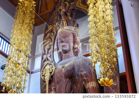東京港區永平寺分寺長谷寺觀音殿內的麻布大觀音(十一面觀音菩薩立像) 東京港區永平寺分寺長谷寺觀音殿內的麻布大觀音(十一面觀音菩薩立像) 133593872