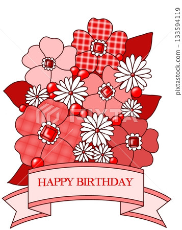 Birthday bouquet red 133594119