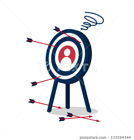 Marketing failure business concept illustration, vector material 133594344
