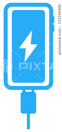Charging cell phone flat icon 133594400
