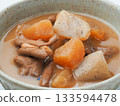 Boiled offal on a white background 133594478