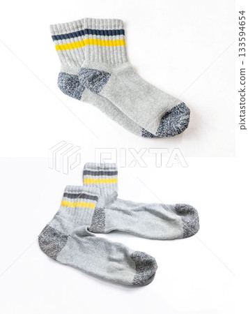 Before and after use of the same socks Before and after use of the same socks 133594654