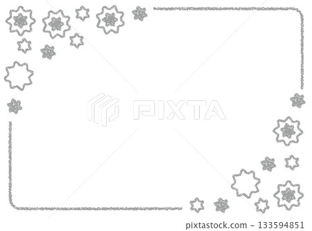 Hand-drawn crayon background with a virus image frame 133594851