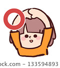 Illustration of a child making an OK sign with their arm 133594893