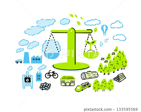 碳中和圖像 133595569