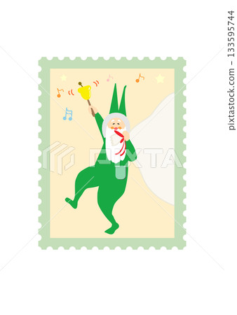 Christmas illustration stamp Santa Claus cute musical note vector Christmas illustration stamp Santa Claus cute musical note vector 133595744