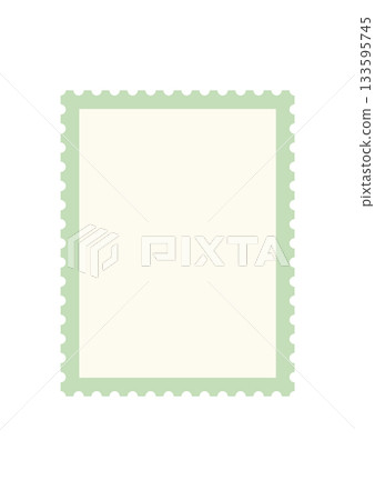 郵票邊框插圖，綠色苔蘚綠向量圖 133595745