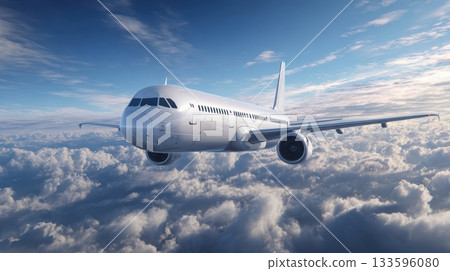 飛行在天空的飛機 飛行在天空的飛機 133596080