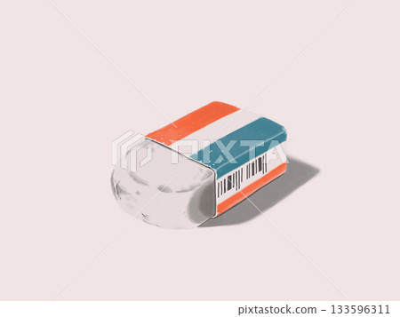 Colorful hand drawn eraser illustration Colorful hand drawn eraser illustration 133596311