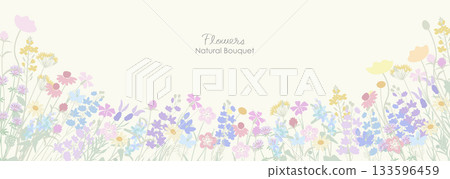 Natural and chic floral background illustration Natural and chic floral background illustration 133596459