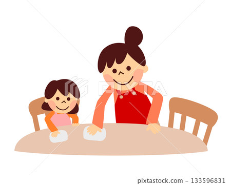 Parent and child wiping table Parent and child wiping table 133596831