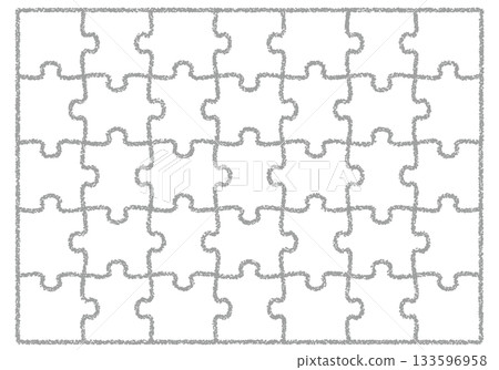 Hand-drawn crayon background puzzle 133596958
