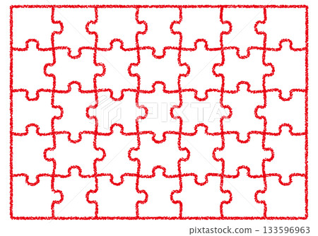 Hand-drawn crayon background puzzle 133596963