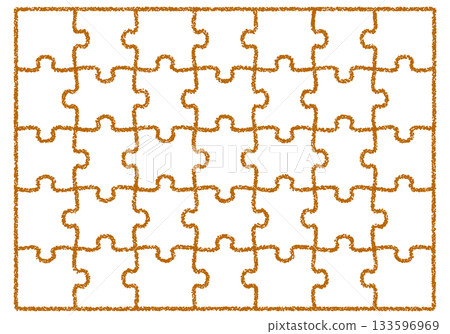 Hand-drawn crayon background puzzle 133596969