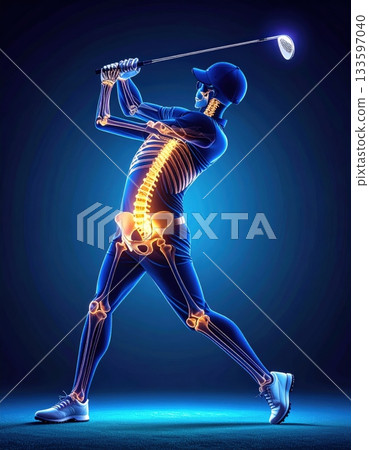 高爾夫揮桿解剖學：脊椎旋轉和姿勢的可視化 133597040