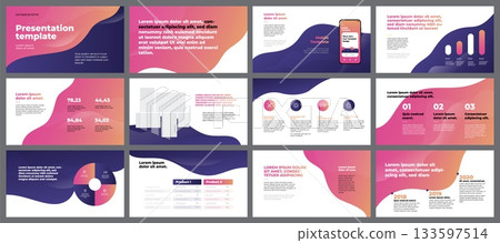 Colorful presentation templates elements. Vector infographics. Eps 10. Colorful presentation templates elements. Vector infographics. Eps 10. 133597514
