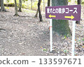 步行道上設置的指示牌 133597671