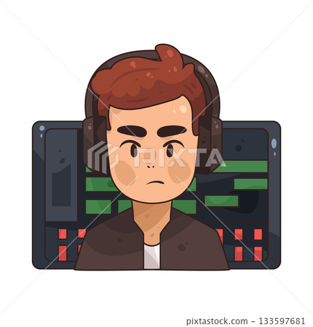 illustration of Music Producer illustration of Music Producer 133597681