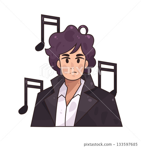 illustration of singer illustration of singer 133597685