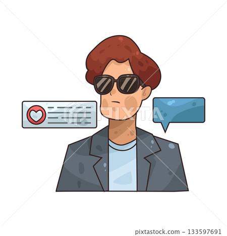 illustration of Influencer illustration of Influencer 133597691