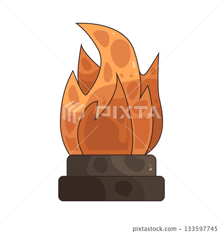 illustration of flame trophy 133597745