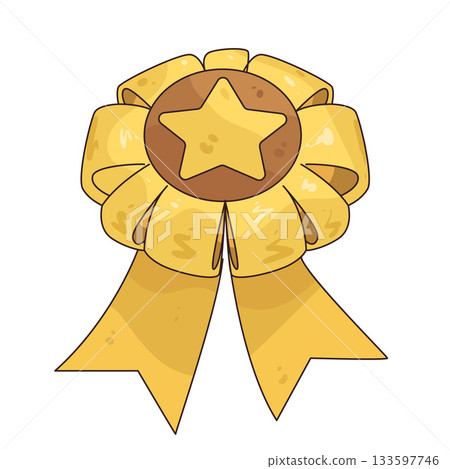 illustration of ribbon medal illustration of ribbon medal 133597746