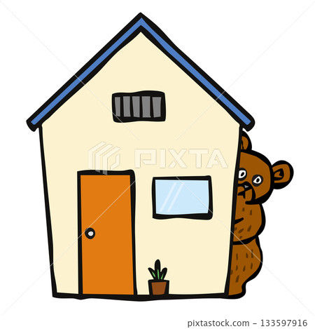 出現在居民區的熊 133597916