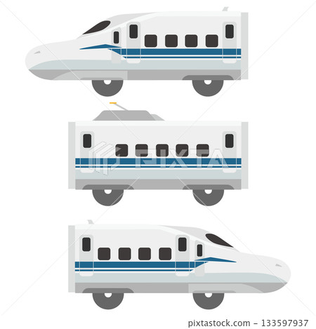 玩具風格的新幹線N700S（3節車廂套裝）插圖 133597937