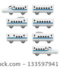 Illustration of a toy-style Shinkansen N700S (7-car set) 133597941