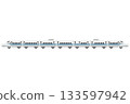 Illustration of a toy-style Shinkansen N700S made up of seven connected cars 133597942