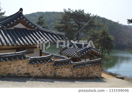 韓國慶尚北道安東市俊子村五川遺址中的韓屋 133599046