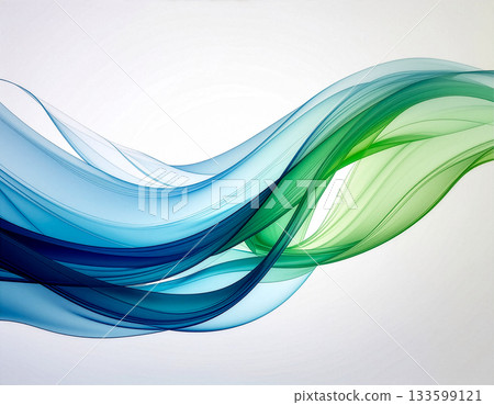 風與水交會的抽象流動圖案 | 代表自然循環與清潔能源的環境圖像 133599121