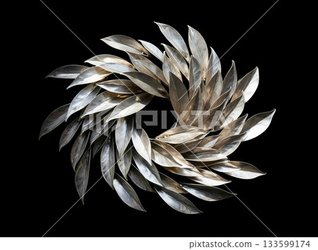Metal leaf object 133599174