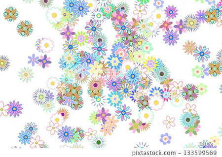 Digitally generated girly floral design 133599569