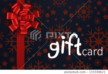 Gift card with festive bow Gift card with festive bow 133599621