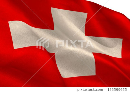 Digitally generated swiss national flag 133599655