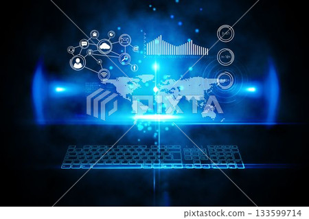Futuristic technology interface 133599714