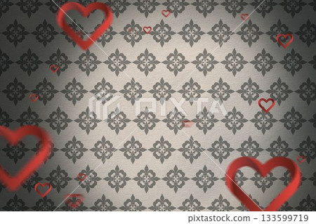 Digitally generated love heart pattern Digitally generated love heart pattern 133599719
