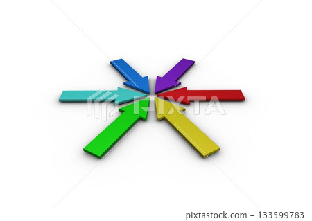 Colorful arrows forming circle Colorful arrows forming circle 133599783
