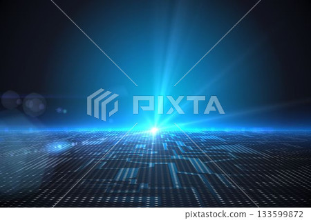 Circuit board on technical background 133599872