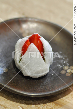 Japanese strawberry mochi or Japanese mochi or strawberry moji or moji 133599976