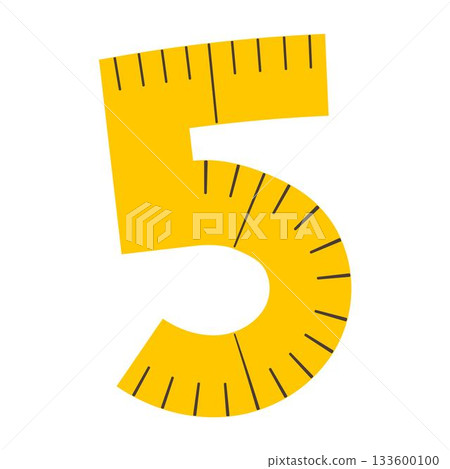 Measuring Tape Letter 5 Education Alphabet Icon Element Measuring Tape Letter 5 Education Alphabet Icon Element 133600100
