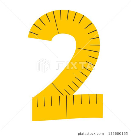 Measuring Tape Letter 2 Education Alphabet Icon Element Measuring Tape Letter 2 Education Alphabet Icon Element 133600165