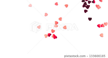 White background with red hearts. Valentine's day concept. 133600185