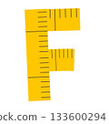 Measuring Tape Letter F Education Alphabet Icon Element 133600294