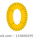Measuring Tape Letter 0 Education Alphabet Icon Element 133600295