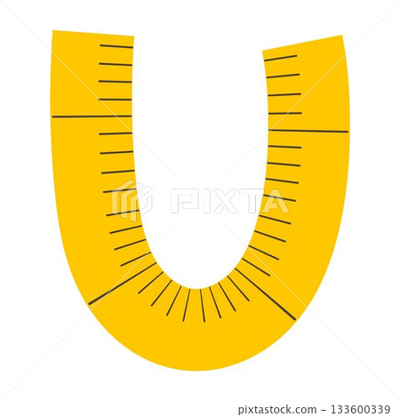 Measuring Tape Letter U Education Alphabet Icon Element Measuring Tape Letter U Education Alphabet Icon Element 133600339