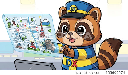 DX Tanuki 的路線指引顯示在全像地圖上 133600674